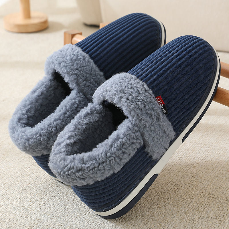 Heat Patches Heel Cotton Slippers Men's - iztia