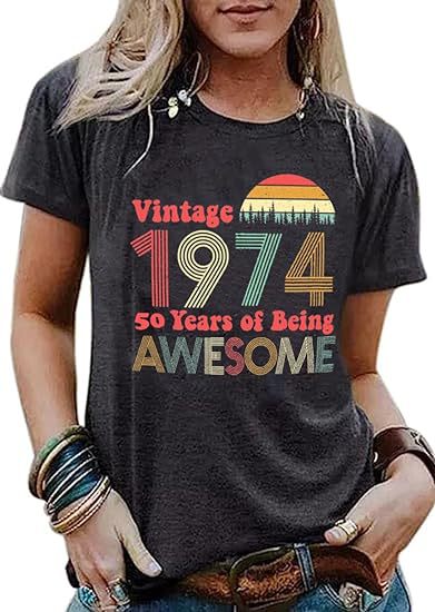 Vintage Women's Letter Vintage Print Party Top - iztia