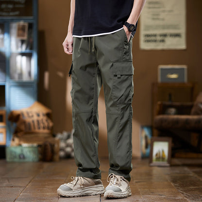 American Fashion Brand Workwear Men's Spring And Autumn Loose Straight Wide-leg Pants - iztia