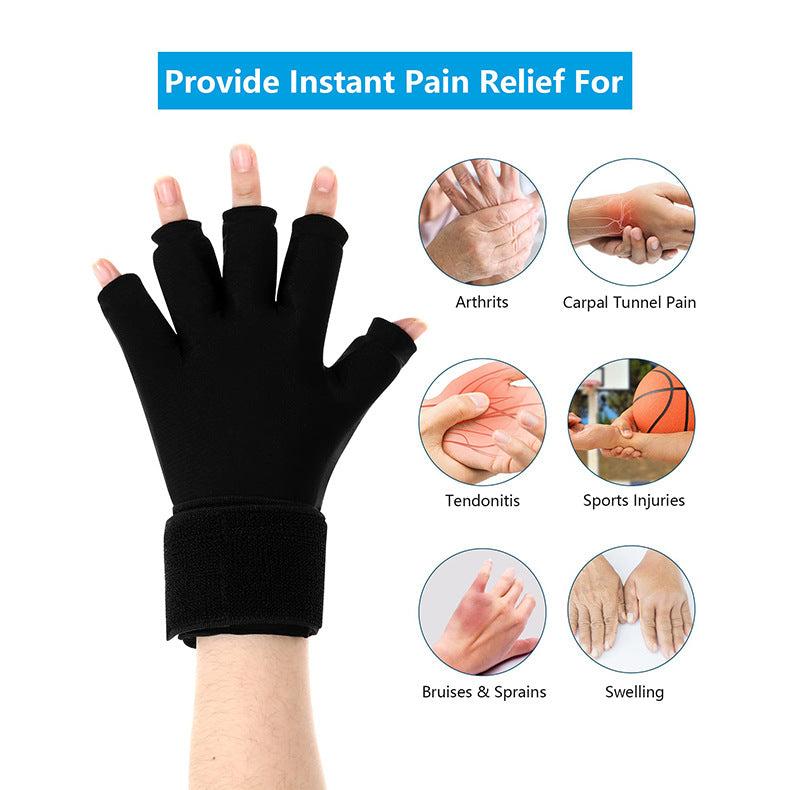 Cold And Hot Compress Solid Gel Protective Gear Gloves Wrist Guard - iztia