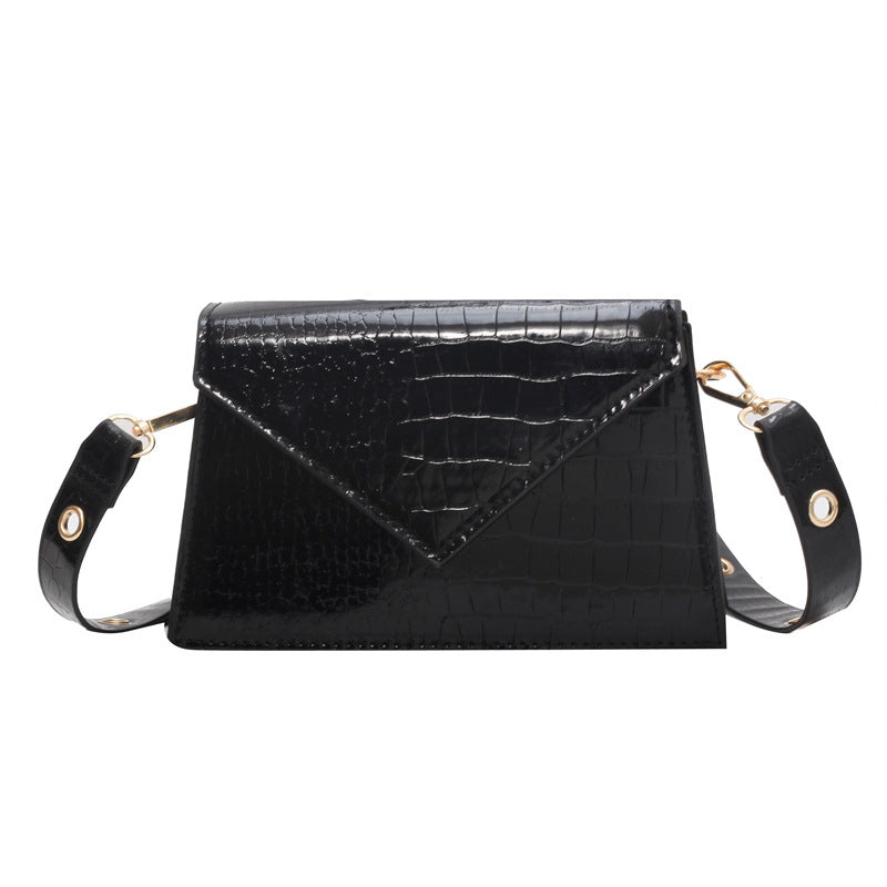 Glossy Stone Pattern Shoulder Crossbody Bag - iztia