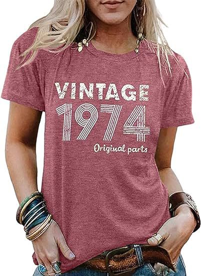 Vintage Women's Letter Vintage Print Party Top - iztia