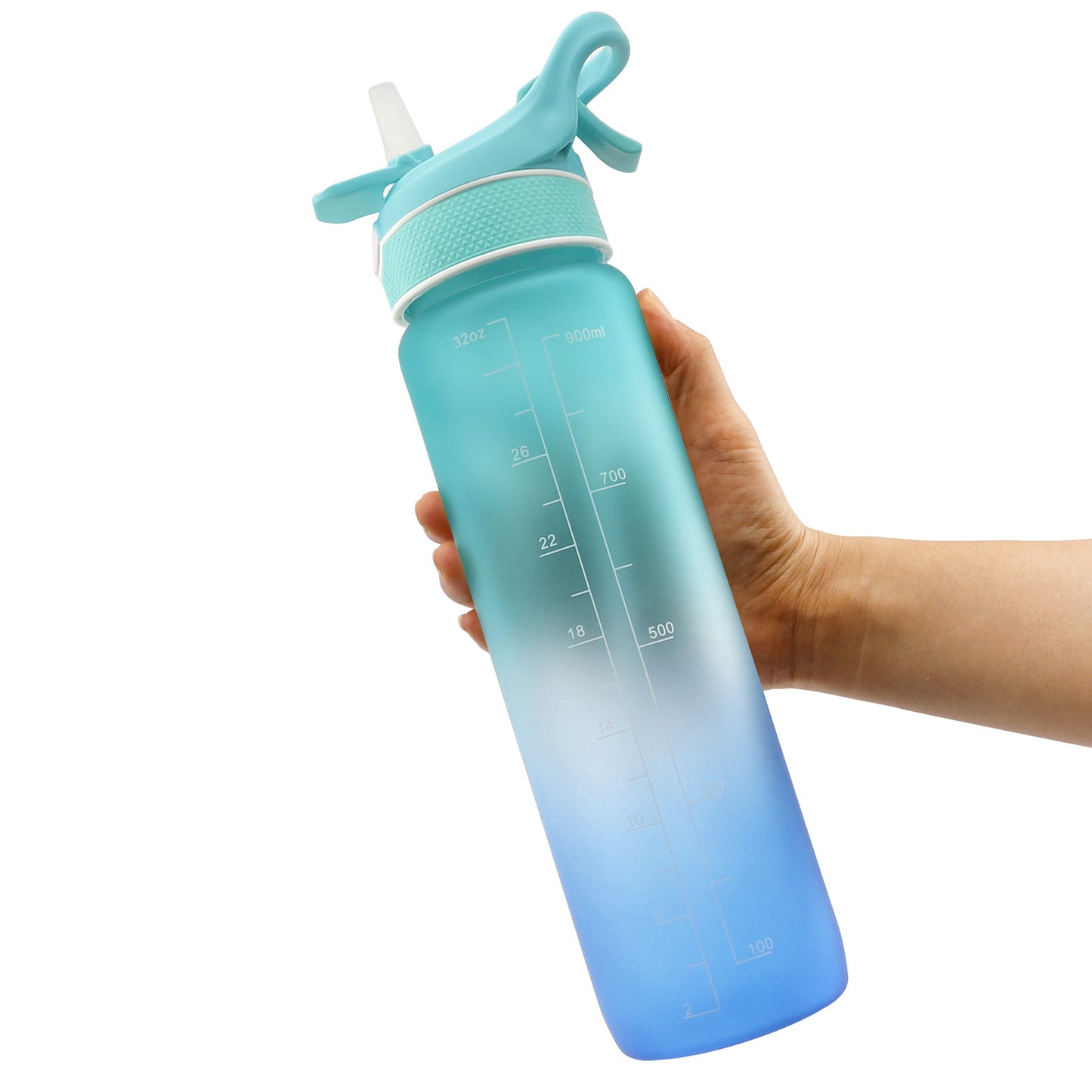 Water Bottle Scrub Bounce Cover Straw Space Cup Sports Water Bottle - iztia