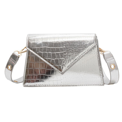 Glossy Stone Pattern Shoulder Crossbody Bag - iztia