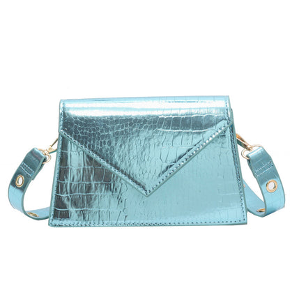 Glossy Stone Pattern Shoulder Crossbody Bag - iztia