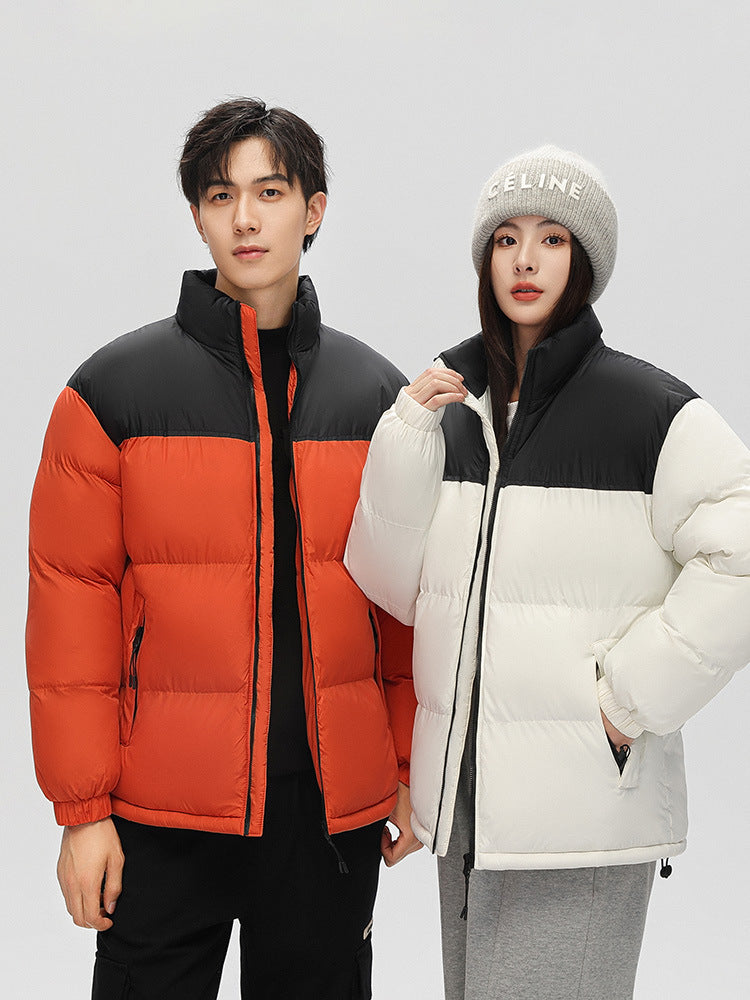 Men's Mid-length Slim-fit Retro Stand-up Collar Cotton-padded Coat - iztia