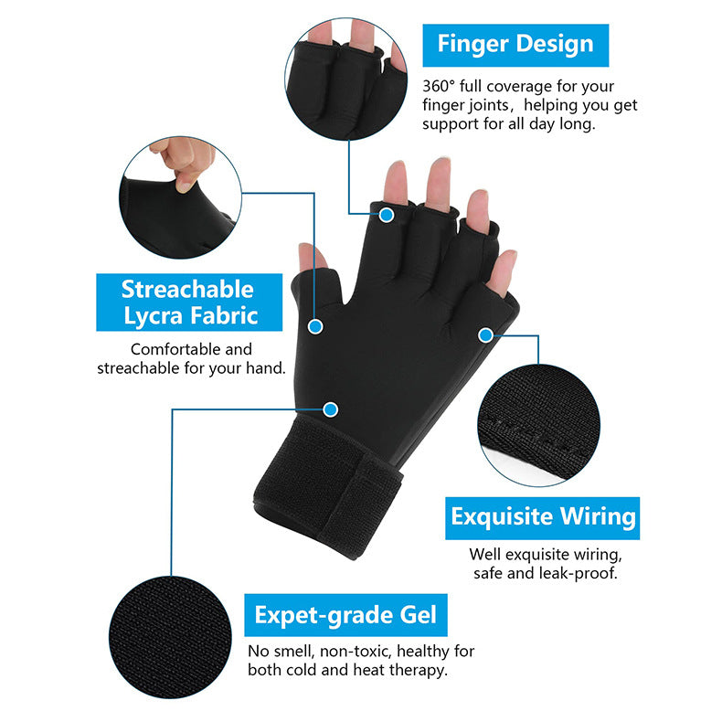 Cold And Hot Compress Solid Gel Protective Gear Gloves Wrist Guard - iztia