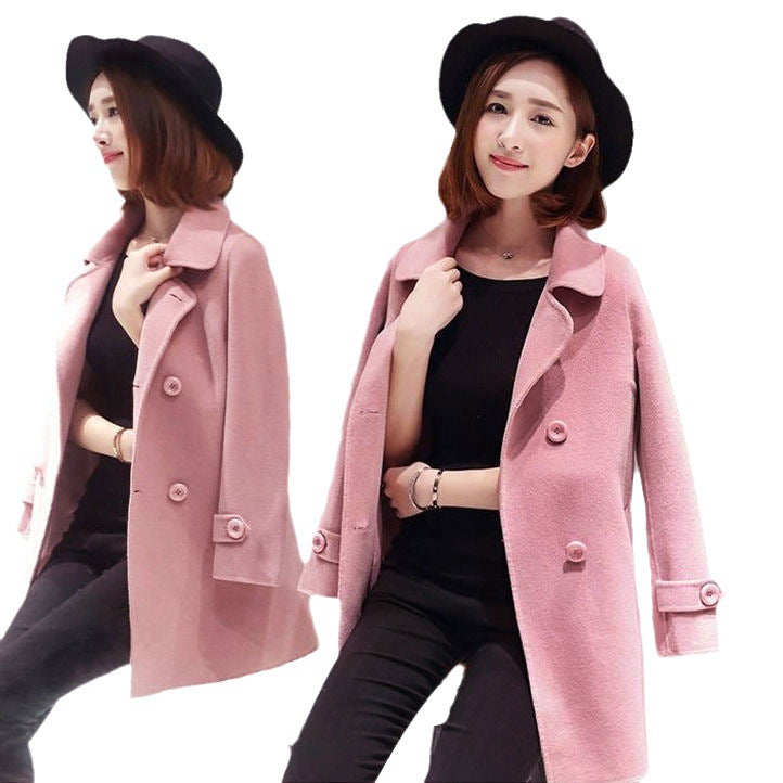 Wool Mid-length Korean Style Slim Fit Slimming And Fashionable Woolen Women's Overcoat - iztia