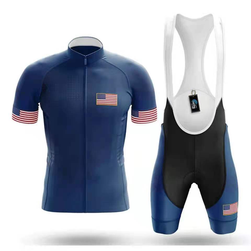 Men's Moisture Absorption And Ventilation Short-sleeved Cycling Outfit Suit - iztia