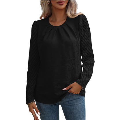 Chiffon Sheer Long Sleeve Temperament Shirt - iztia