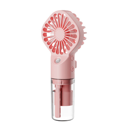 Strong Power Spray Humidification Small Fan Humidification Usb Charging Portable Fan Icy And Refreshing Fan Water Supplement - iztia