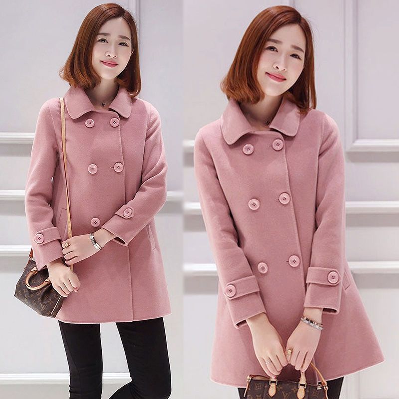 Wool Mid-length Korean Style Slim Fit Slimming And Fashionable Woolen Women's Overcoat - iztia