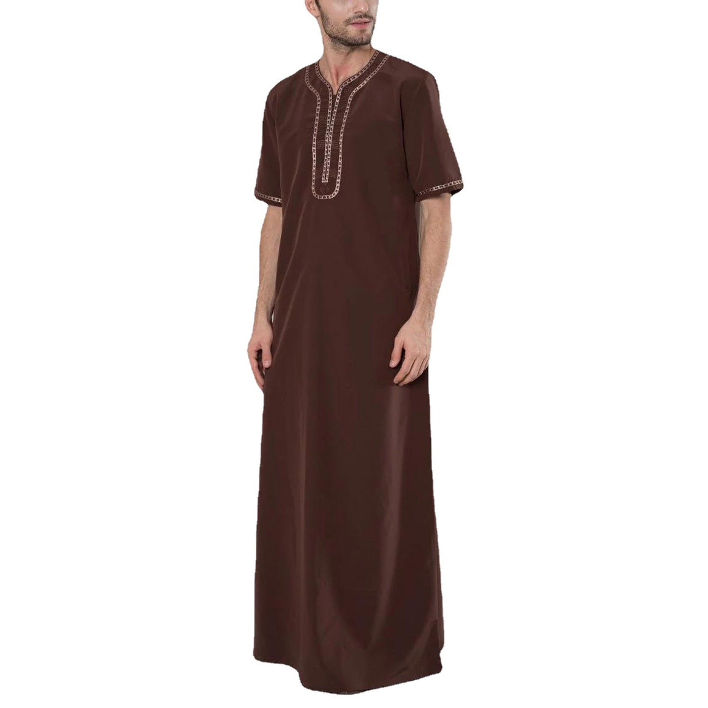 Men's new casual Muslim robe with a relaxed fit - iztia