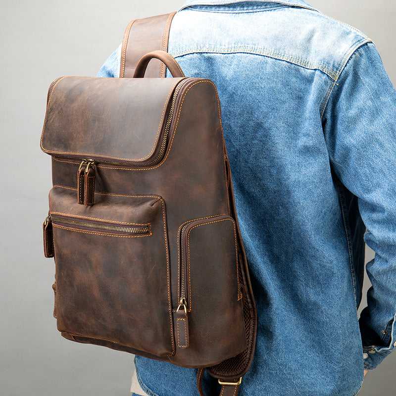 Vintage Backpack Men's Outdoor Leisure Travel - iztia