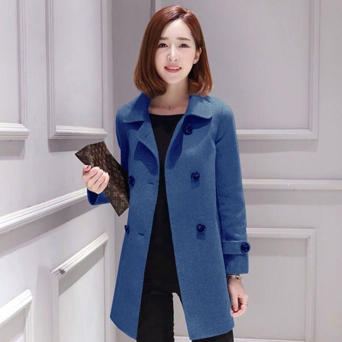 Wool Mid-length Korean Style Slim Fit Slimming And Fashionable Woolen Women's Overcoat - iztia