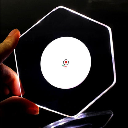 LED Glow Coaster Acrylic Crystal Emitting Luminous Bar Cocktail Mug Stand Light Coasters Flashing Base Tableware Decoration Pads - iztia