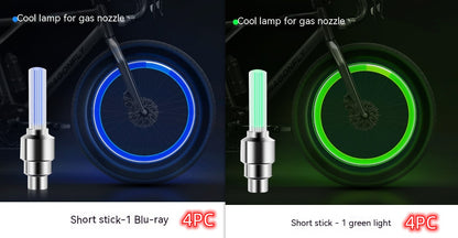 Neon Lights Tyre Wheel Valve Cap Light LED Car Tire Valve Caps Air Cover Tire Rim Valve Wheel Stem Cap Bike Light - iztia