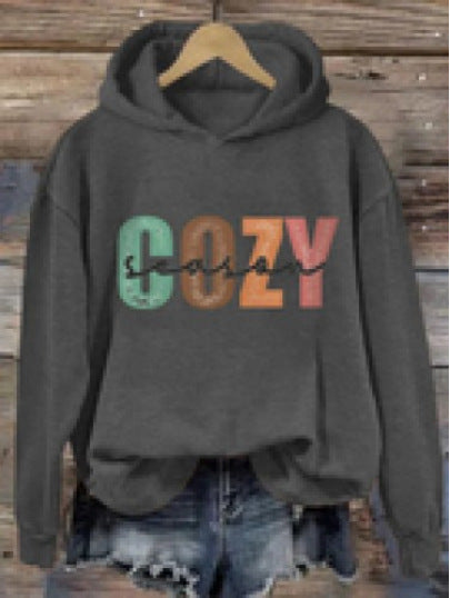 Men's Ladies Hoodie Letter Print Sweatshirt - iztia