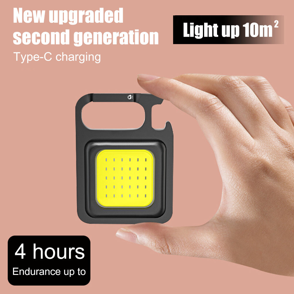 Mini Portable Flashlight Rechargeable Glare COB Keychain Light LED Work Light USB Charge Emergency Lamps Outdoor Camping Light - iztia