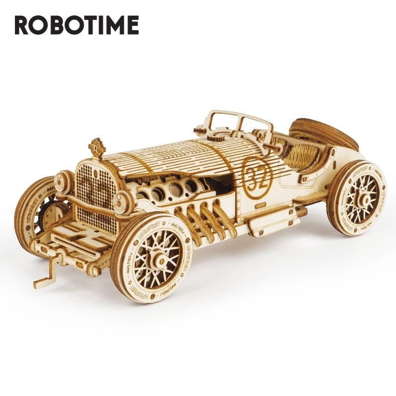 Car 3D Wooden Puzzle Game Assembly Racing Children's Toys - iztia