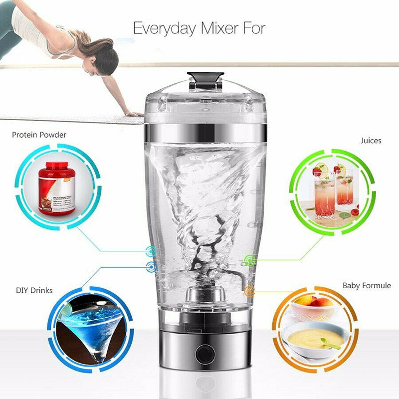 Electric Protein Shake Stirrer USB Shake Bottle Milk Coffee Blender Kettle Sports And Fitness Charging Electric Shaker Cup - iztia