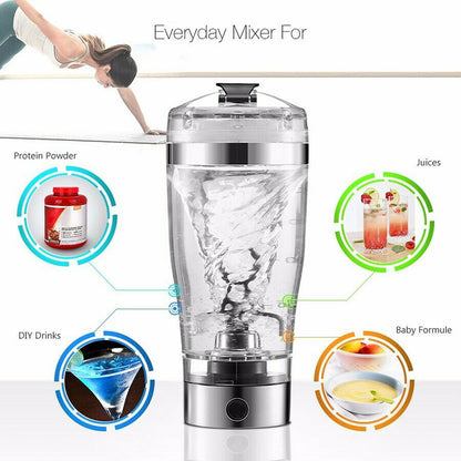 Electric Protein Shake Stirrer USB Shake Bottle Milk Coffee Blender Kettle Sports And Fitness Charging Electric Shaker Cup - iztia