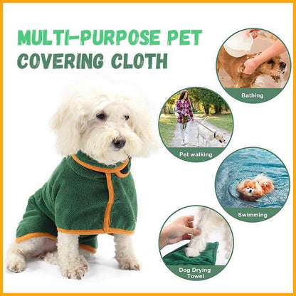 Absorbent Pet Bathrobe With Waist-wrapped Microfiber - iztia