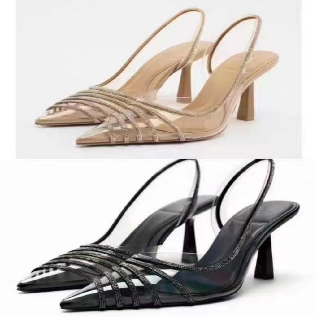 Fashion Pointed Toe Strap Low-cut Women's Sandals - iztia