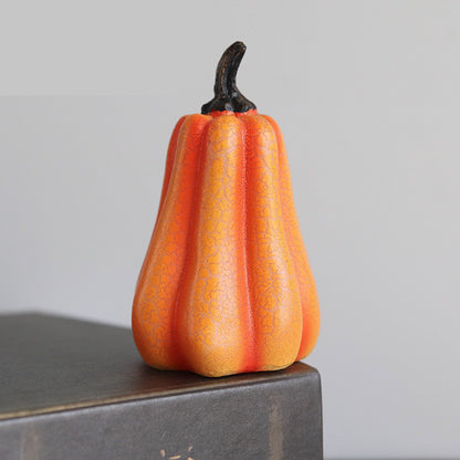 New Halloween Pumpkin Lantern Simulation Pumpkin LED Candle Lamp Resin Luminous Pumpkin - iztia