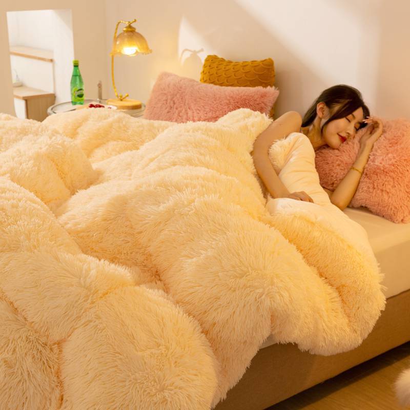 Super Soft Long Fleece Mink Crystal Velvet Thickened Warm Winter Quilt - iztia