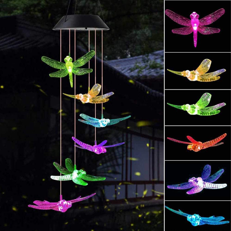 Outdoor Solar Wind Chime Lamp Hummingbird Butterfly Ball Wind Chime Garden Decoration - iztia