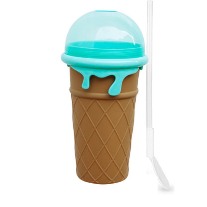 500ml Large Capacity Slushy Cup Summer Squeeze Homemade Juice Water Bottle Quick-Frozen Smoothie Sand Cup Pinch Fast Cooling Magic Ice Cream Slushy Maker Beker Kitchen Gadgets - iztia