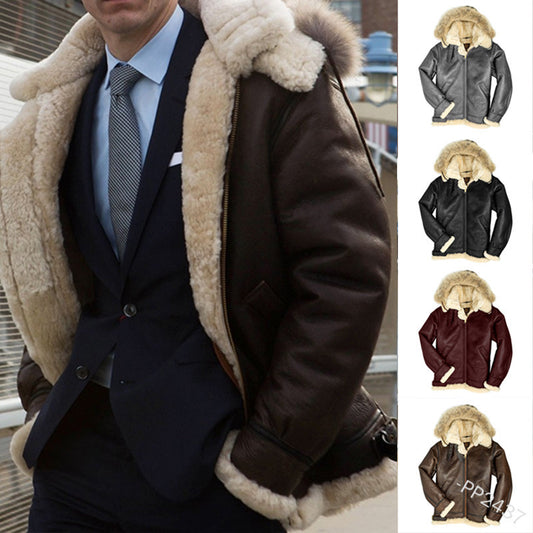 Fur Integrated Padded Jacket New Coat Men - iztia