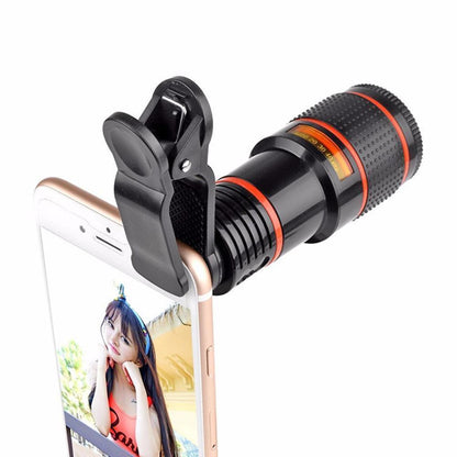 HD 8X Clip On Optical Zoom Telescope Camera Lens For Universal Mobile Cell Phone - iztia