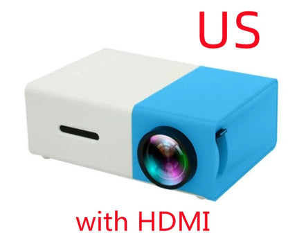 Portable Projector 3D Hd Led Home Theater Cinema HDMI-compatible Usb Audio Projector Yg300 Mini Projector - iztia