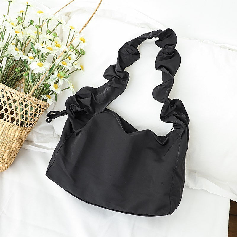 Pleated Nylon Dumpling Bag Leisure Artistic - iztia