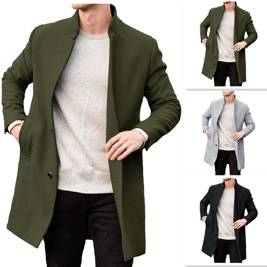 Autumn And Winter New Thick Woolen Men's Coat - iztia