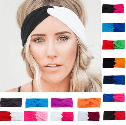 Turban headband women twist elastic headband head band sport yoga headband headdress headwrap girls hair accessories - iztia