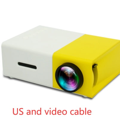 Portable Projector 3D Hd Led Home Theater Cinema HDMI-compatible Usb Audio Projector Yg300 Mini Projector - iztia