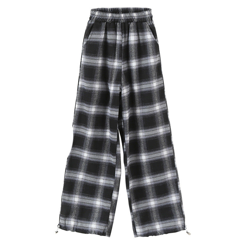 Girls' Suits Western Style Korean Children's Clothing Trendy Plaid Trousers Big Kids - iztia