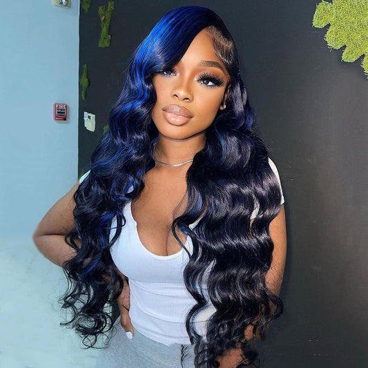 Highlight Body Wave Human Hair Lace Front Wig - iztia