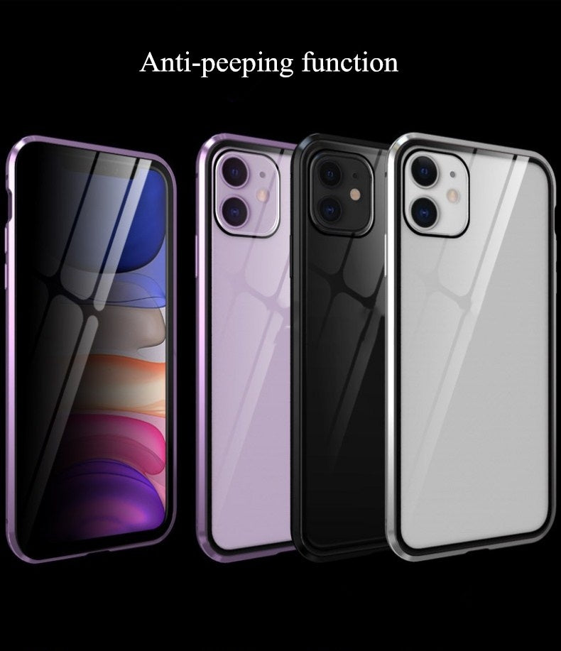 Double-sided glass magnetic king mobile phone case no anti-peep function - iztia