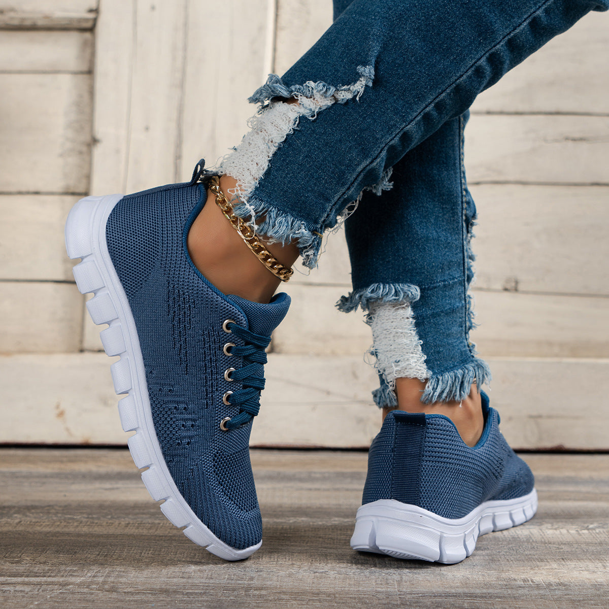 Fashion Blue Running Soft Bottom Comfortable Women's Shoes - iztia