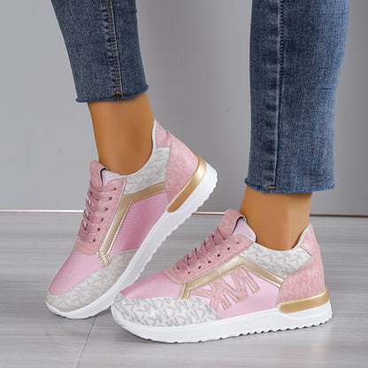 Front Lace-up Round Head Breathable Sneaker Roman Style - iztia