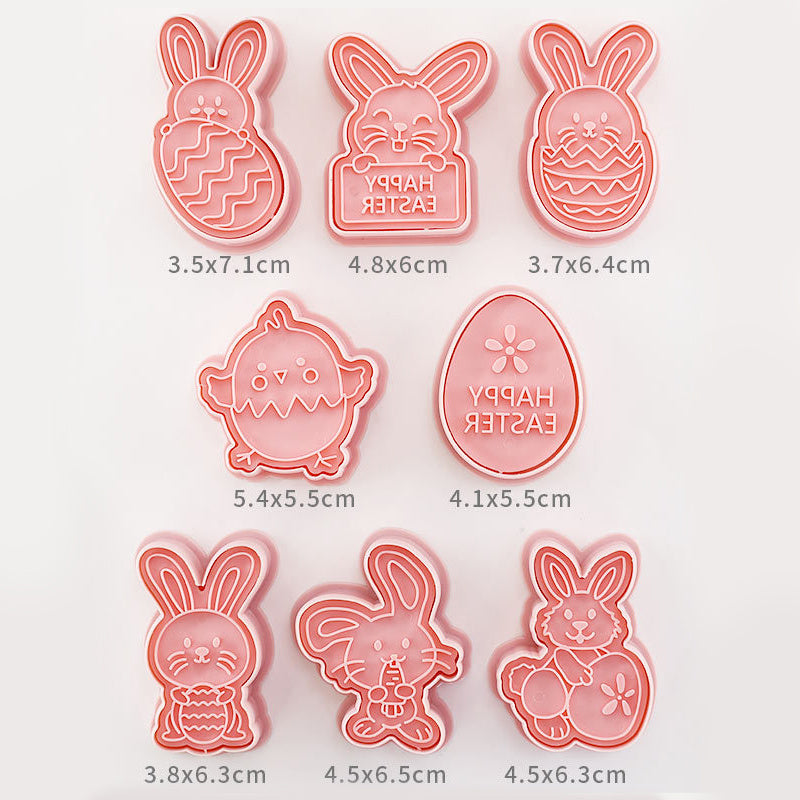 Easter Cookie Mold Cartoon Bunny Easter Egg Cookie Press - iztia