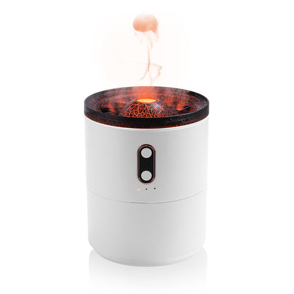 Volcanic Flame Aroma Essential Oil Diffuser USB Portable Jellyfish Air Humidifier Night Light Lamp Fragrance Humidifier - iztia