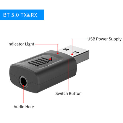 Four-in-one USB Audio Transmitter Receiver - iztia