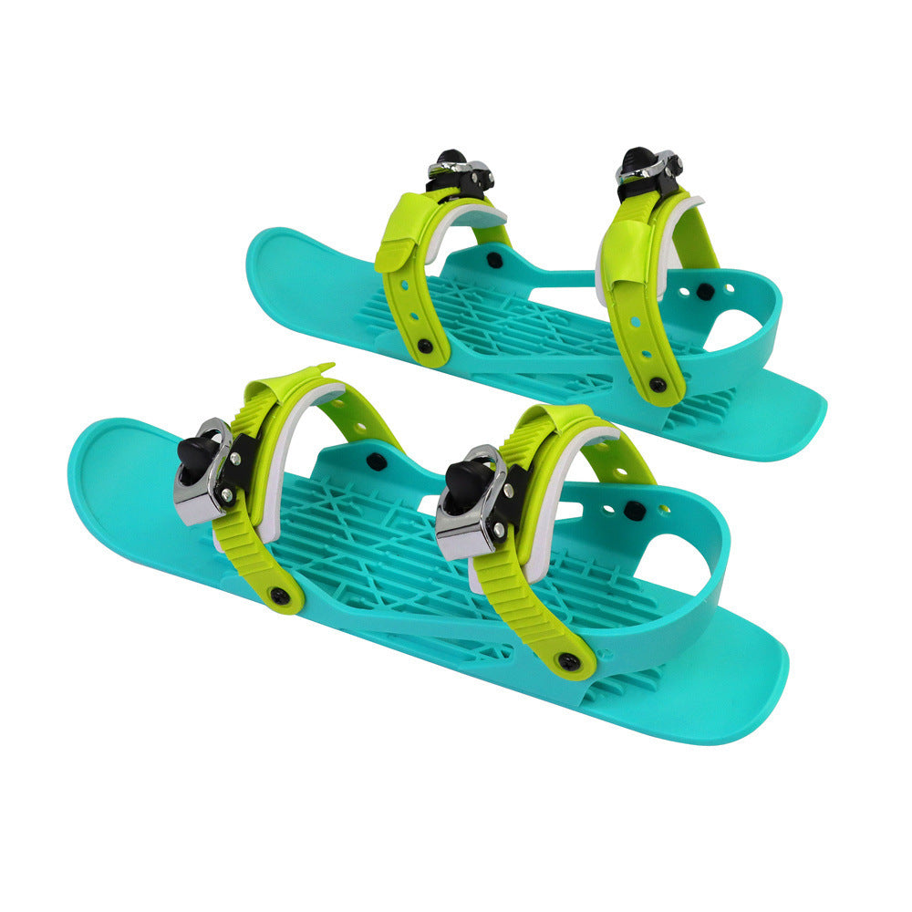 Mini Ski Skates Portable Short Skiboard Adjustable Skates Shoes For Snow - iztia