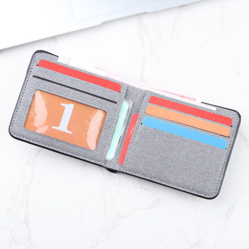 Personalized Trendy Niche Contrast Color Wallet Men's Wallet - iztia