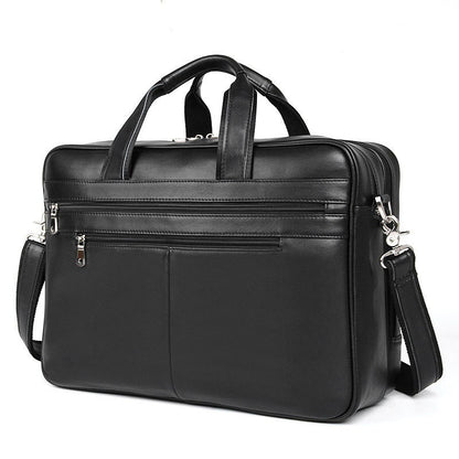 Leather Handbag Briefcase Napa Leather Comfortable Texture Men's Real-leather Bag - iztia